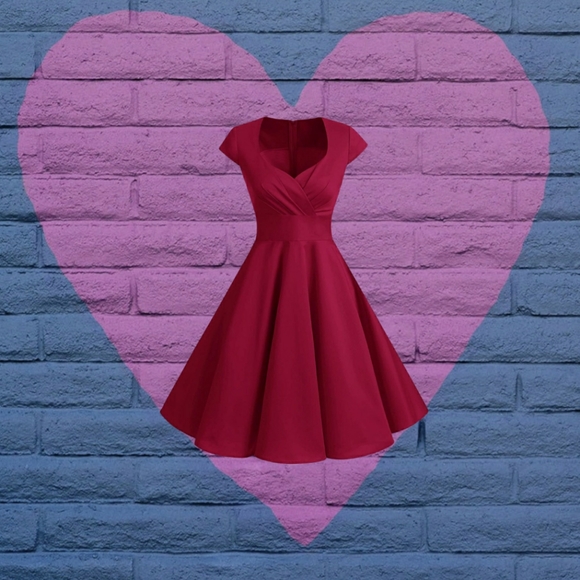 Bbonlinedress Dresses & Skirts - Short 1950s Retro Vintage Cocktail Party Swing Dresses